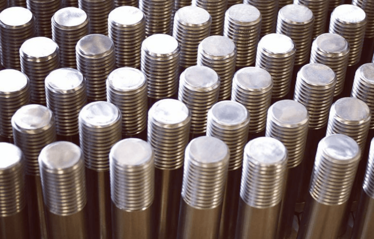 A large inventory of bolts manufactured by Dyson Corporation.